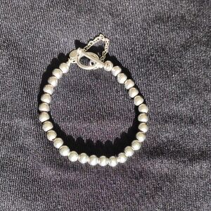 Silpada 925 Silver Beaded Toggle Bracelet